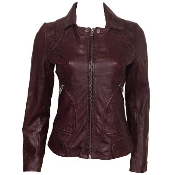 Women's Leather Biker Jacket